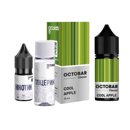 Жидкость Octobar Classic Salt Cool Apple 30 мл 50 мг Яблоко Лед Самозамес