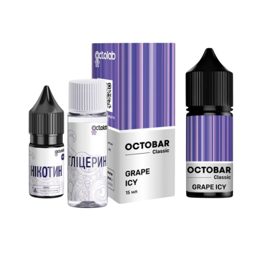 Жидкость Octobar Classic Salt Grape Ice 30 мл 50 мг Виноград Лед Самозамес