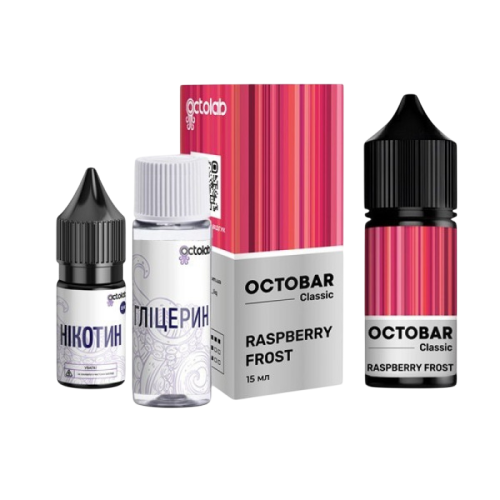 Жидкость Octobar Classic Salt Raspberry Frost 30 мл 50 мг Малина, Лед Самозамес
