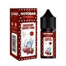 Жидкость Octobar Fresh & Sour Hard Salt Cranberry Cherry Soda 30 мл 65 мг Клюква Вишня Содовая Самозамес
