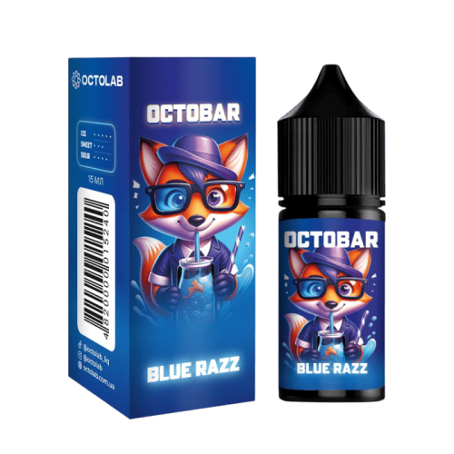 Жидкость Octobar NFT Salt Blue Razz 30 мл 50 мг Cиняя Малина и Газировка Самозамес