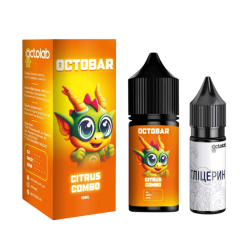 Жидкость Octobar NFT Hard Salt Citrus Combo 30 мл 65 мг Мікс лимона и лайма Самозамес