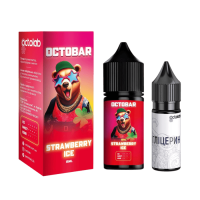 Рідина Octobar NFT Hard Salt Strawberry Ice 30 мл 65 мг Мікс Полуниця Лід Самозаміс