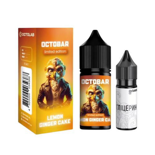 Жидкость Octobar NFT Limeted Edition Hard Salt Lemon Ginger Cake 30 мл 65 мг Лимонно-имбирный торт Самозамес