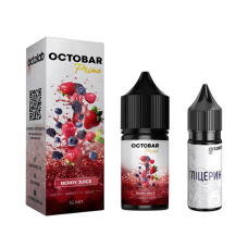 Жидкость Octobar Prime Hard Salt Berry Juice 30 мл 65 мг Ягодный Сок Самозамес Жидкость Octobar Prime Hard Salt Berry Juice 30 мл 65 мг Ягодный Сок Самозамес