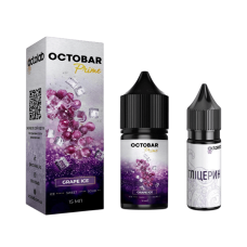 Жидкость Octobar Prime Hard Salt Grape Ice 30 мл 65 мг Виноградный Лед Самозамес