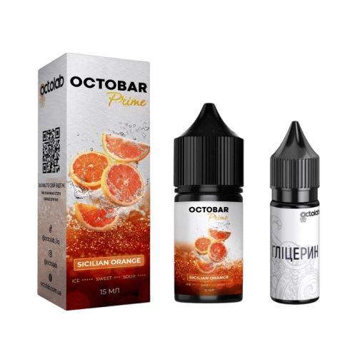 Жидкость Octobar Prime Hard Salt Sicilian Orange 30 мл 65 мг Сицилийский Апельсин Самозамес