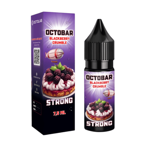 Жидкость Octobar Strong Salt Blackberry Crumble 15 мл 50 мг Черничный Пирог Самозамес