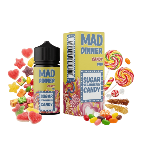 Рідина Mad Dinner Candy 0 мг 100 мл Полунична Цукерка