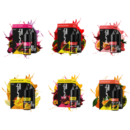 Жидкость Punch Salt Fruit rush 15 мл 50 мг Киви Лимон Персик Самозамес