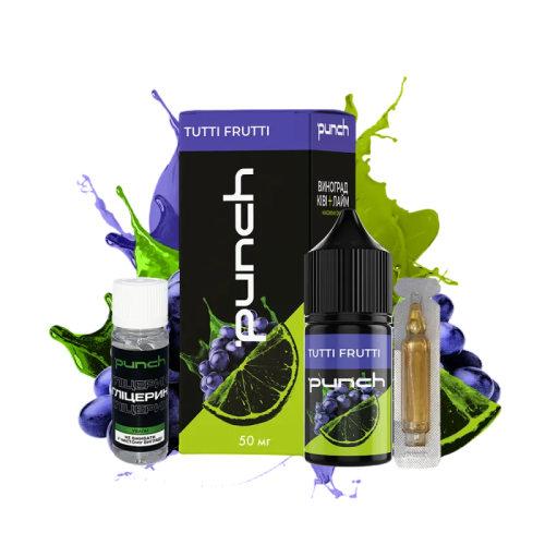Рідина Punch Salt Tutti Frutti 30 мл 50 мг Тутті Фрутті Самозаміс