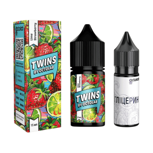 Жидкость Twins Hard Salt Lime Strawberry 30 мл 65 мг Лайм Клубника Самозамес