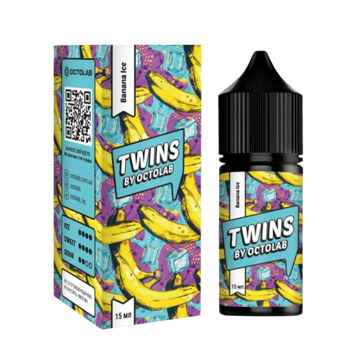 Жидкость Twins Salt Banana Ice 30 мл 50 мг Банановый Лед Самозамес