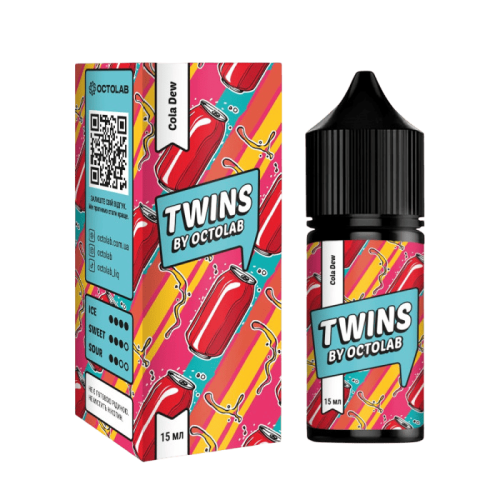 Жидкость Twins Salt Cola Dew 30 мл 50 мг Взрывная Кола Самозамес