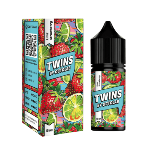 Жидкость Twins Salt Lime Strawberry 30 мл 50 мг Лайм Клубника Самозамес