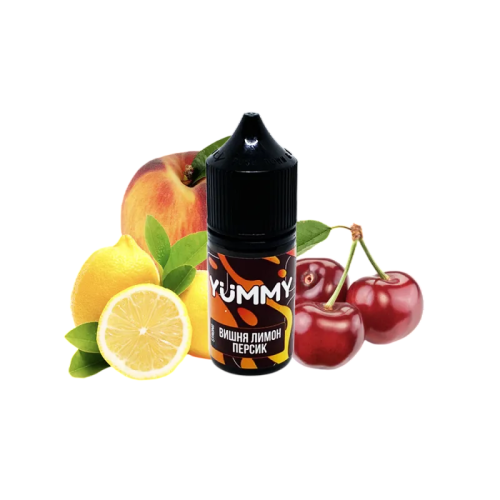 Рідина YUMMY Salt Cherry Lemon Peach 30 мл 50 мг Вишня Лимон Персик